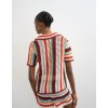 31001110 TSGERBI SS CROCHEST STRIPED KNIT SHIRT