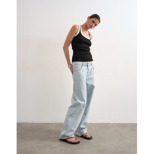 31001245 TSRAJA RIB SCOOP NECK VEST JRS