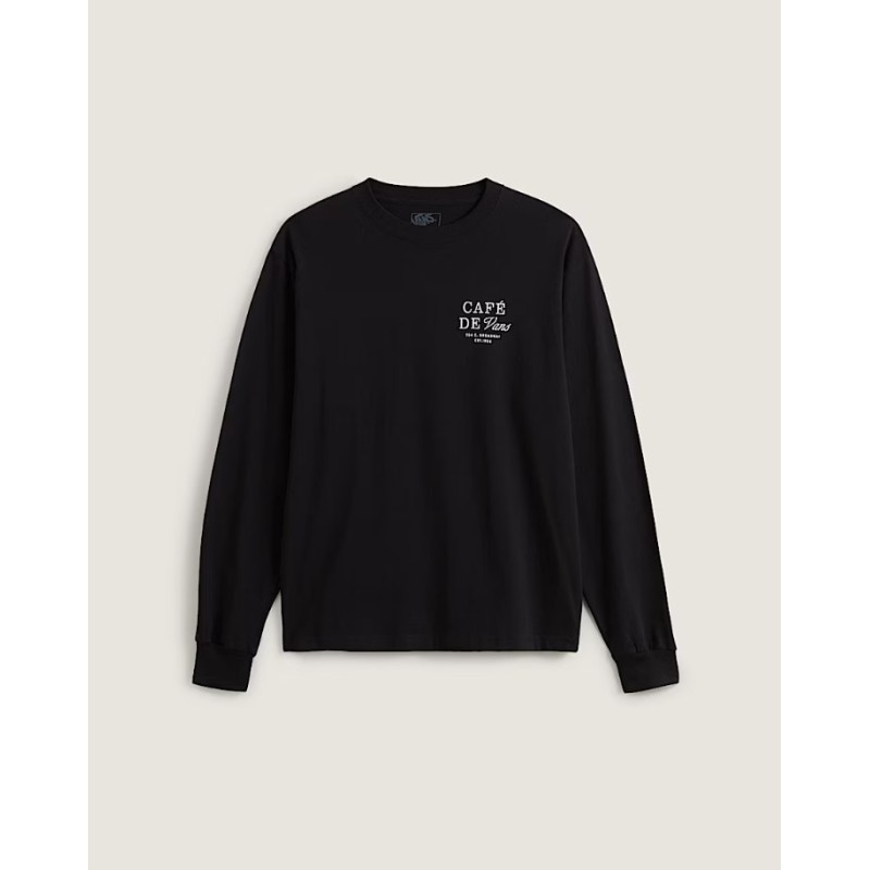 VN000PC2BLK1 CAFE VANS LS BLACK