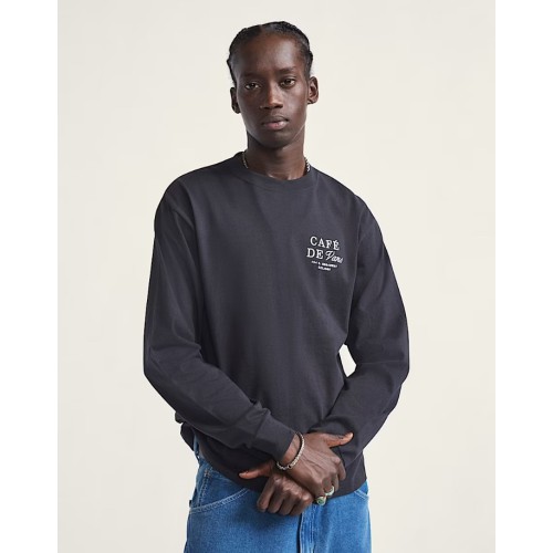 VN000PC2BLK1 CAFE VANS LS BLACK