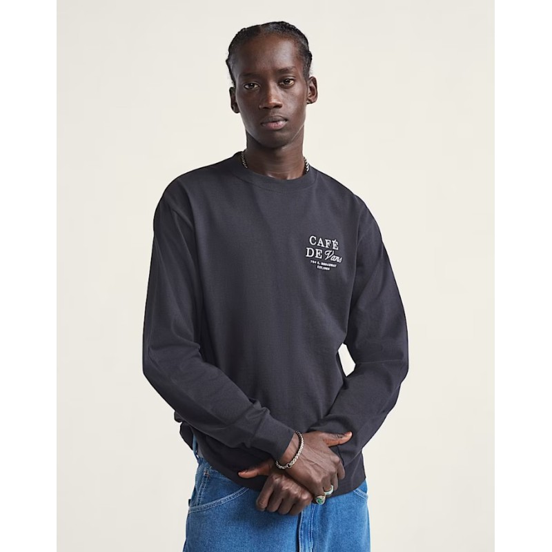 VN000PC2BLK1 CAFE VANS LS BLACK