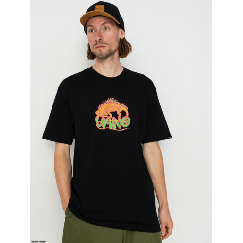 VN000G65BLK1 FIERY FRIENDS SS TEE BLACK