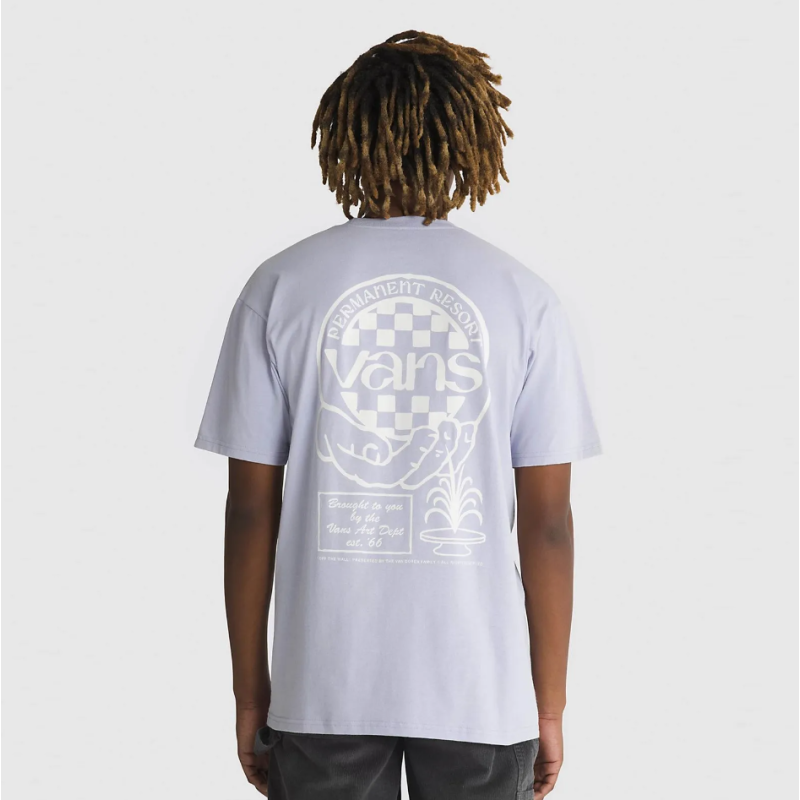 VN000G5PCR21 HAND CIRCLE SS TEE COSMIC SKY