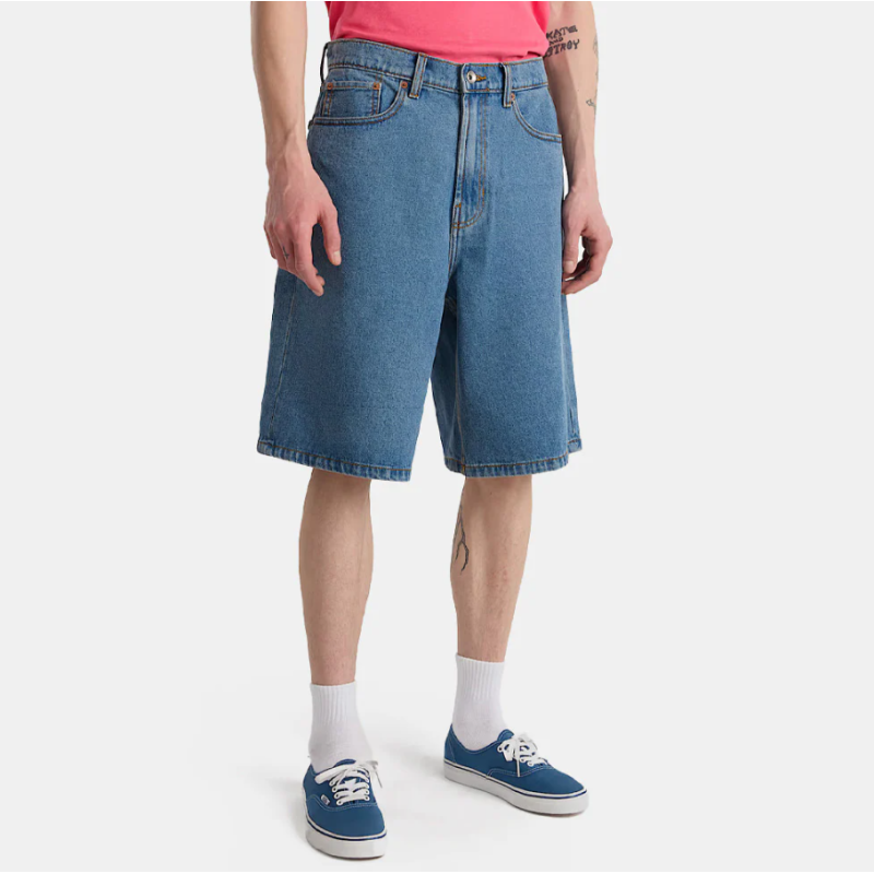 VN000C9VCDX1 CHECK-5 BAGGY DENIM SHO STONEWASH