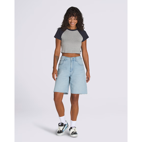 VN000MBJTTJ1 SIRELLE CUT-OFF JORTS LIGHT STONE