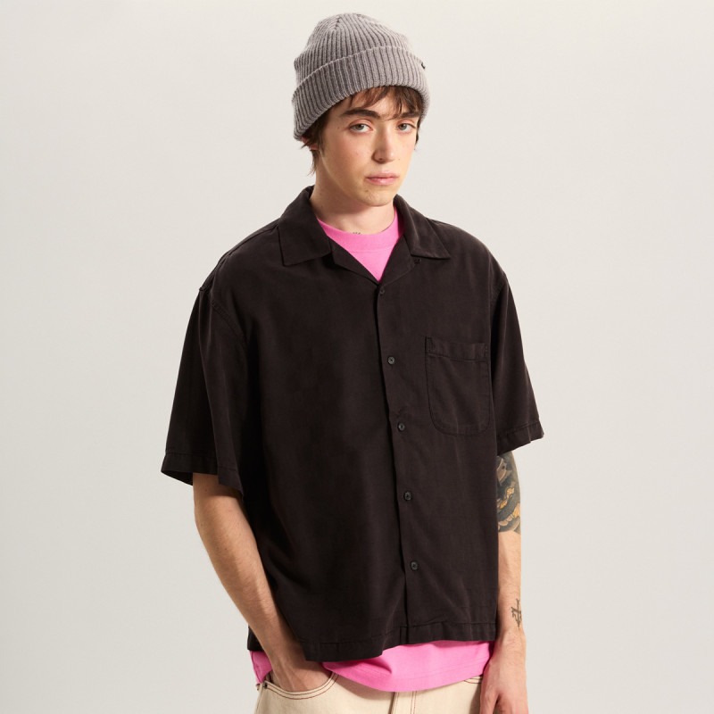 VN000TA4BLK1 VAN DOREN TENCEL CHECK BLACK