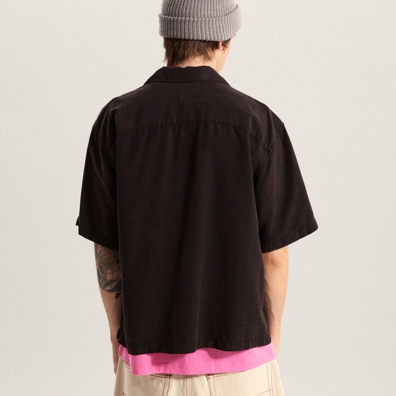 VN000TA4BLK1 VAN DOREN TENCEL CHECK BLACK