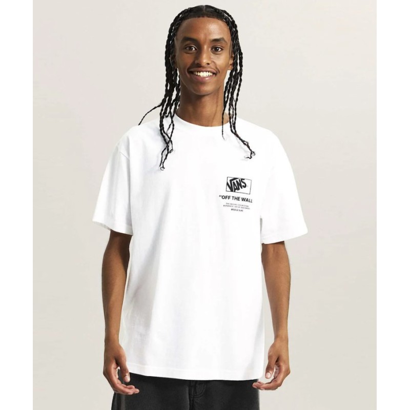 VN000PEWWHT1 STACKED HI SS TEE WHITE