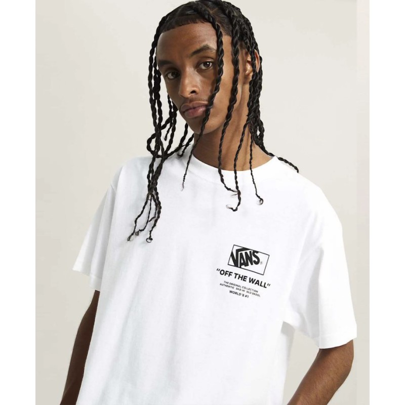 VN000PEWWHT1 STACKED HI SS TEE WHITE