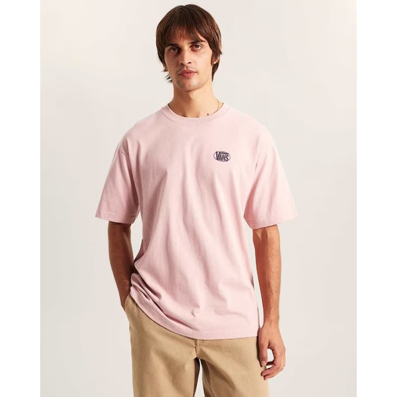VN000XCGFPR1 OVAL LOGO LOOSE SS TEE MISTY MAUV