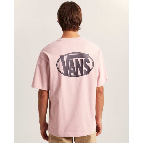 VN000XCGFPR1 OVAL LOGO LOOSE SS TEE MISTY MAUV
