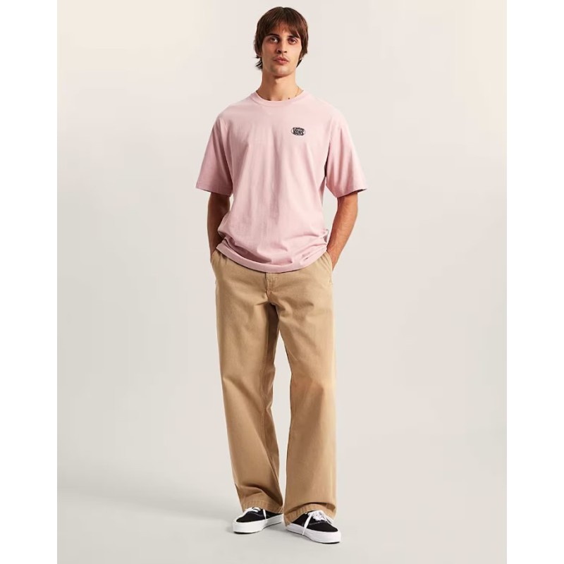 VN000XCGFPR1 OVAL LOGO LOOSE SS TEE MISTY MAUV