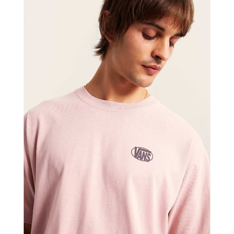 VN000XCGFPR1 OVAL LOGO LOOSE SS TEE MISTY MAUV