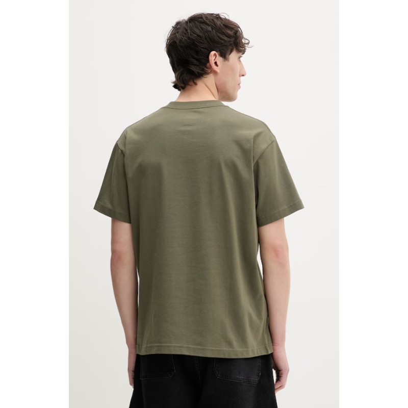 VN000R9XFR11 LEFT CHEST SS MOSSY OLIVE