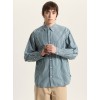 VN000T76FRJ1 DOBBY STRIPE LS SHIRT MYSTIC MOSS