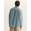 VN000T76FRJ1 DOBBY STRIPE LS SHIRT MYSTIC MOSS