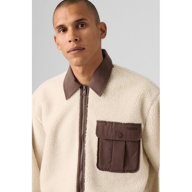 003AX-0000 JOONIE SHERPA JACKET NEUTRALS