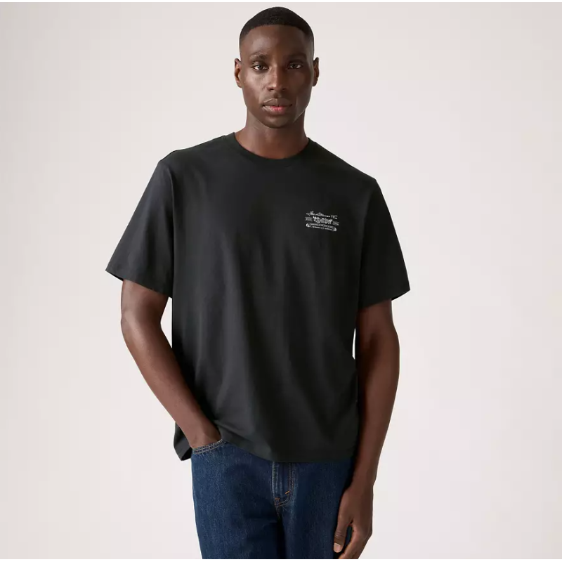 16143-1821 SS RELAXED FIT TEE BLACKS