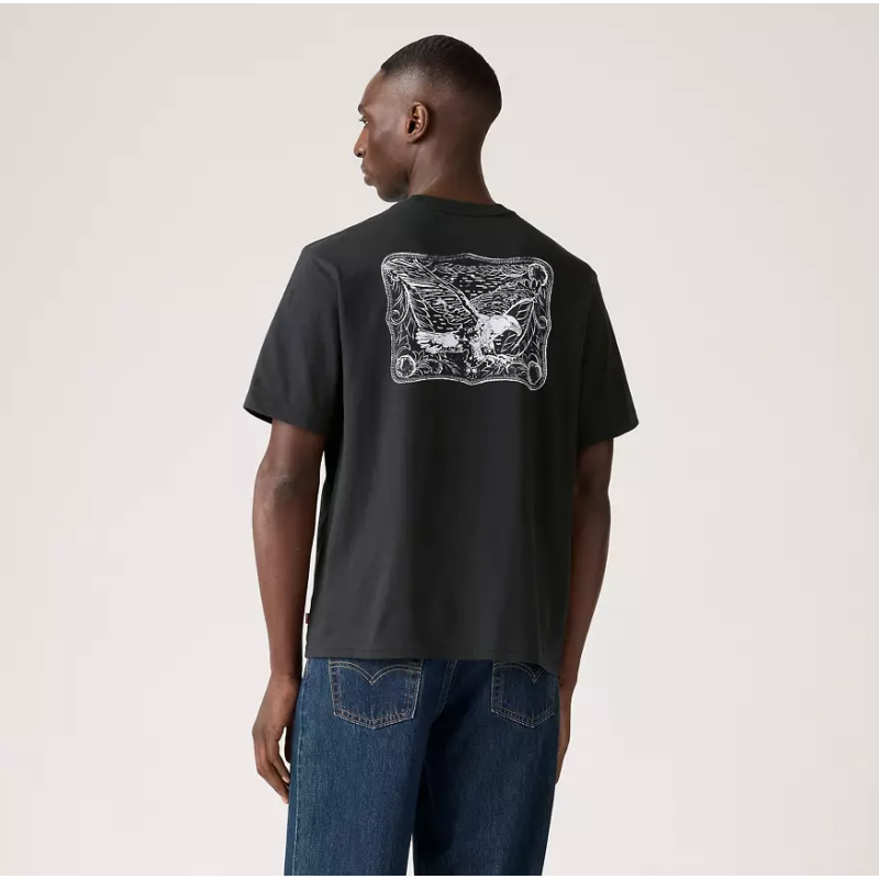 16143-1821 SS RELAXED FIT TEE BLACKS