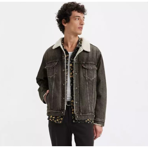 A5784-0001 RELAXED FIT SHERPA TRKR BLACKS