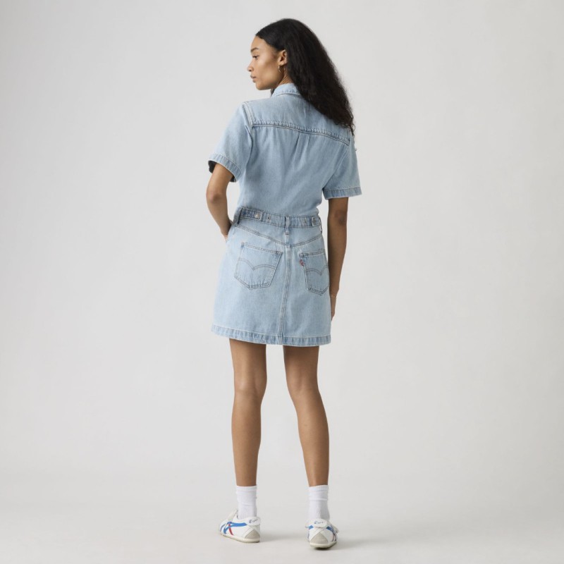 005I6-0003 SS LOGAN WESTERN DRESS LIGHT-INDIGO