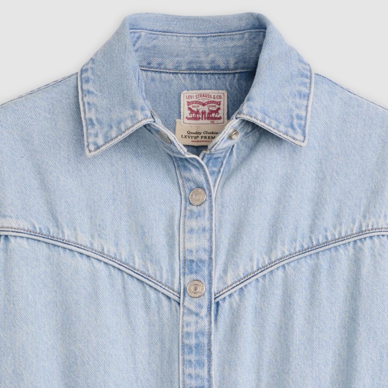 005I6-0003 SS LOGAN WESTERN DRESS LIGHT-INDIGO