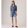 A9311-0005 HIGH BAGGY SHORT MED INDIGO-FLAT FINISH