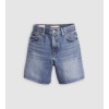 A9311-0005 HIGH BAGGY SHORT MED INDIGO-FLAT FINISH
