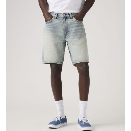 A8461-0039 468 LOOSE SHORTS LIGHT INDIGO-WORN IN