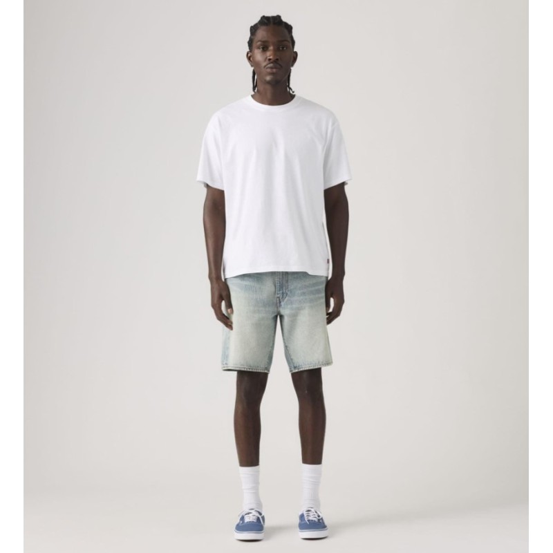 A8461-0039 468 LOOSE SHORTS LIGHT INDIGO-WORN IN