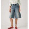 005DT-0002 SUPER BAGGY JORT MED INDIGO