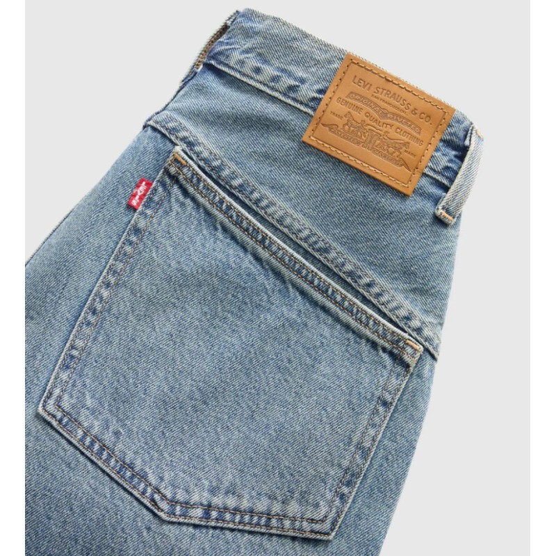 005DT-0002 SUPER BAGGY JORT MED INDIGO