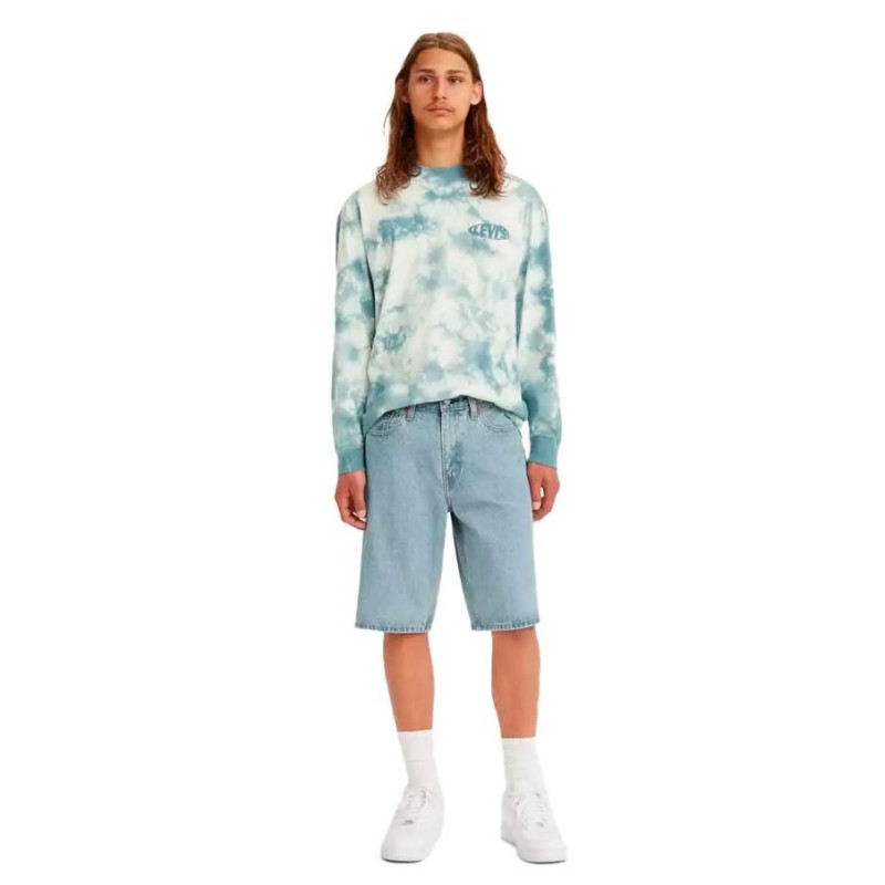 39434-0015 469 LOOSE SHORTS LIGHT INDIGO FLAT FINISH