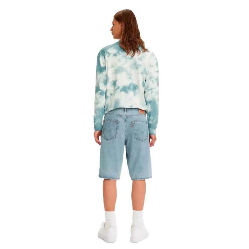 39434-0015 469 LOOSE SHORTS LIGHT INDIGO FLAT FINISH