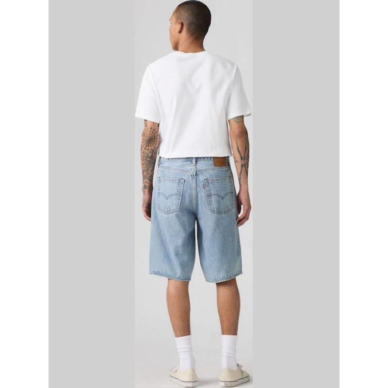 001JM-0006 478 BAGGY SHORTS LIGHT INDIGO