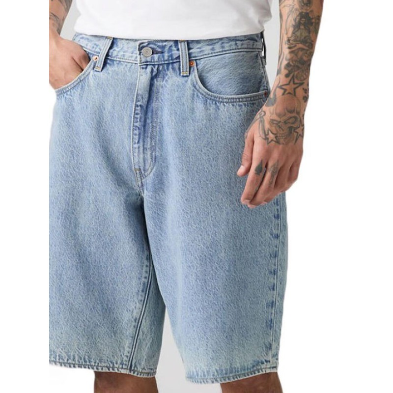 001JM-0006 478 BAGGY SHORTS LIGHT INDIGO