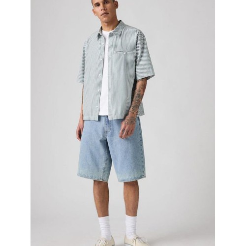 001JM-0006 478 BAGGY SHORTS LIGHT INDIGO