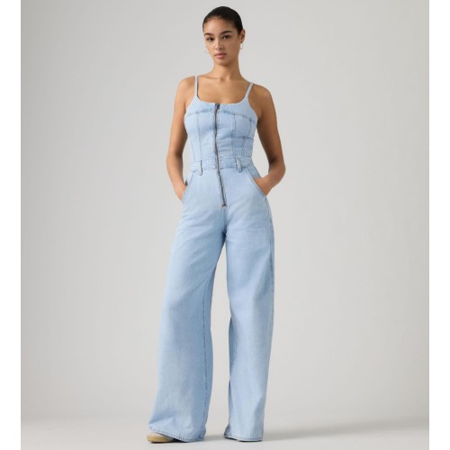 001WC-0005 BUSTIER LUMPSUIT LIGHT INDIGO