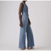 0002R-0001 DNM VEST WIDELG JUMPSUIT MED INDIGO