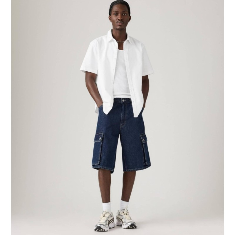 001GU-0012 478 BAGGY CARGO SHORTS DARK INDIGO