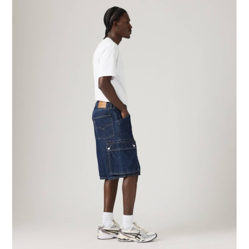 001GU-0012 478 BAGGY CARGO SHORTS DARK INDIGO