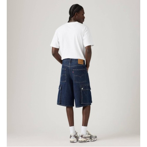 001GU-0012 478 BAGGY CARGO SHORTS DARK INDIGO