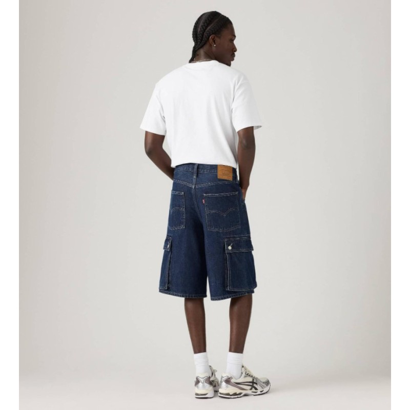 001GU-0012 478 BAGGY CARGO SHORTS DARK INDIGO