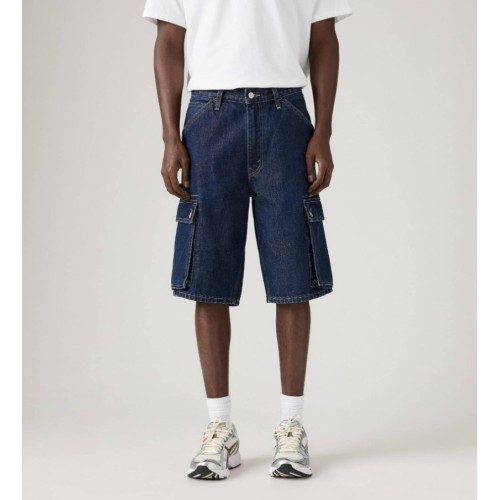 001GU-0012 478 BAGGY CARGO SHORTS DARK INDIGO