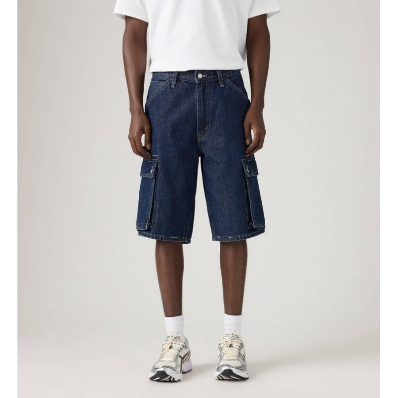 001GU-0012 478 BAGGY CARGO SHORTS DARK INDIGO
